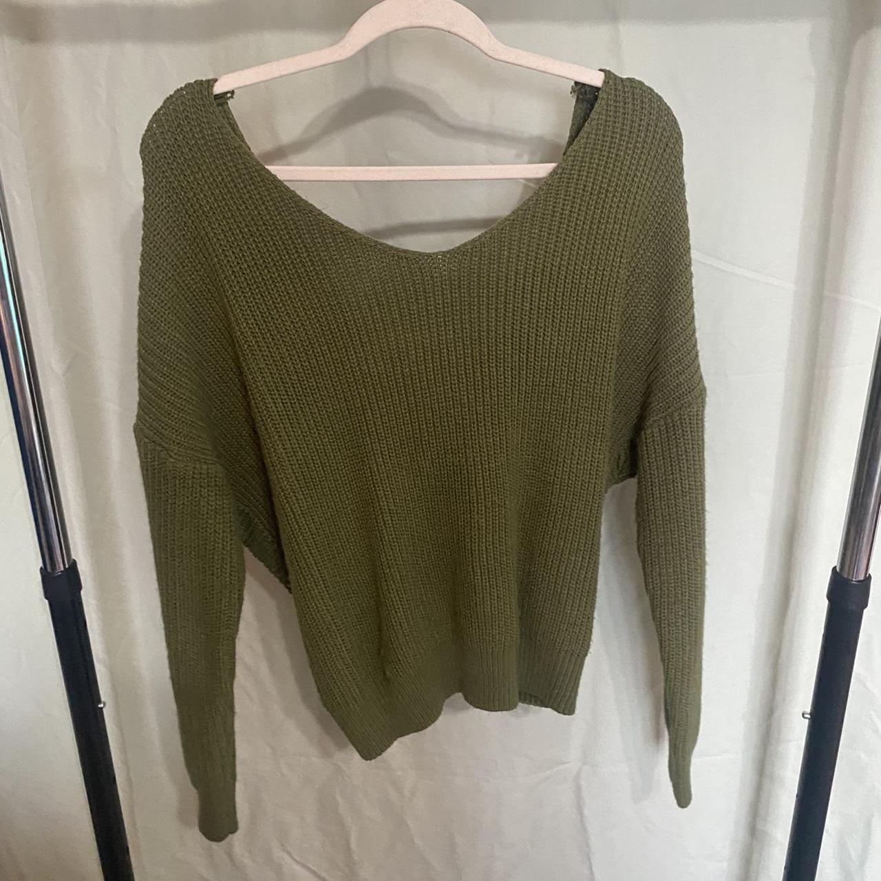 Olive Women's Green Jumper | Depop