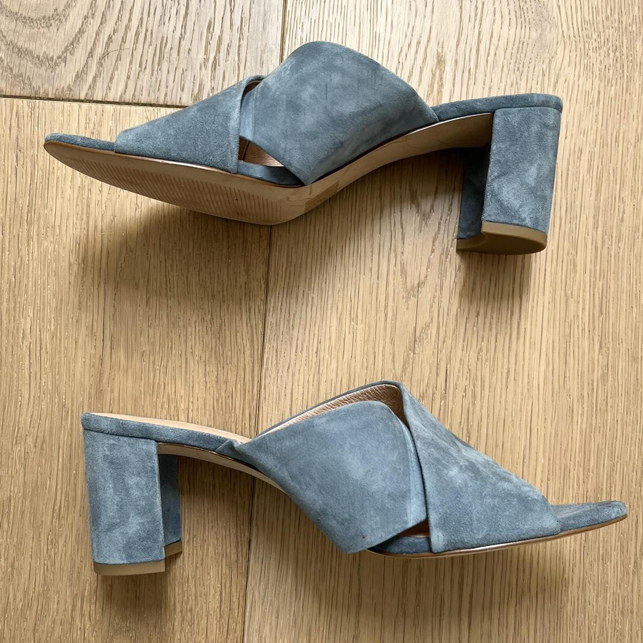 Madewell Women's Blue Mules Depop