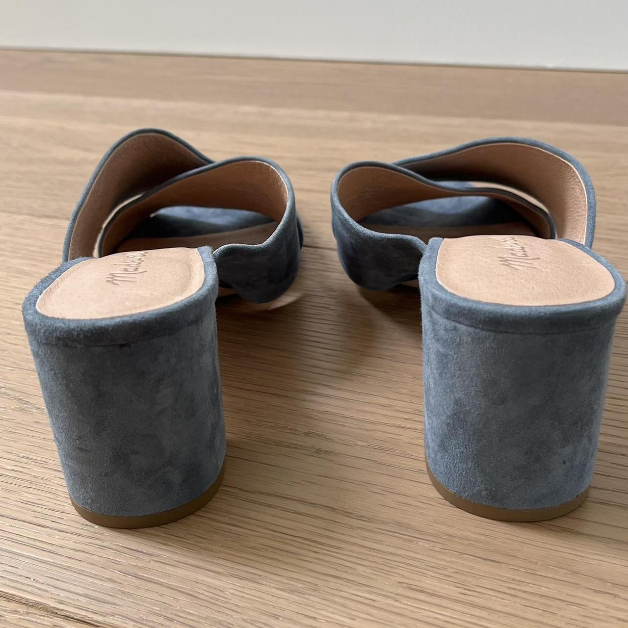Madewell Women's Blue Mules Depop