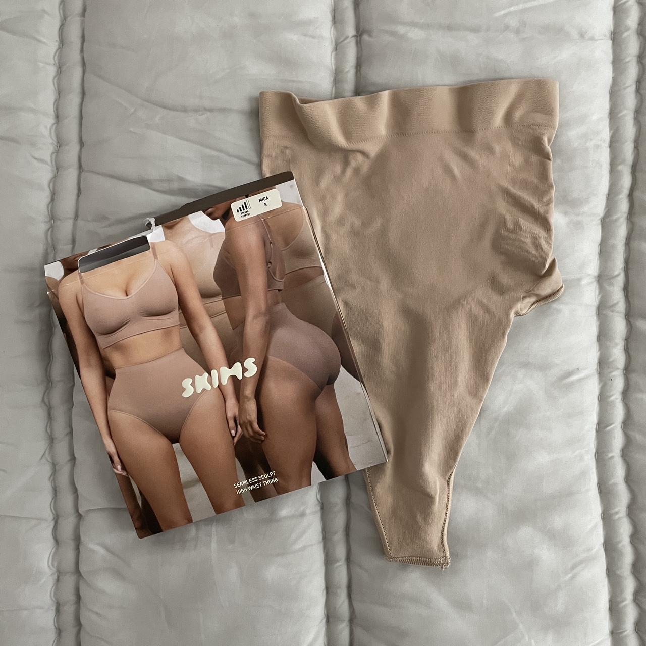 S/M Seamless nude thong shapewear, never worn, - Depop