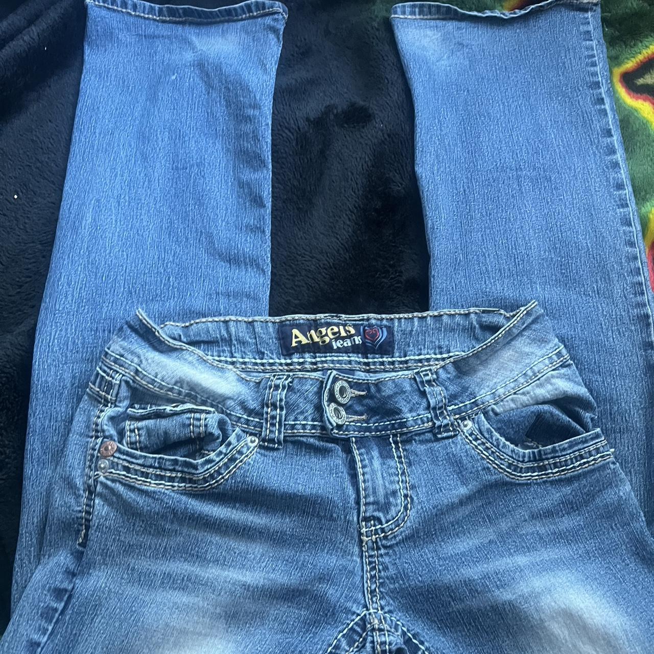 size 5 angel jeans bootcut mid... - Depop