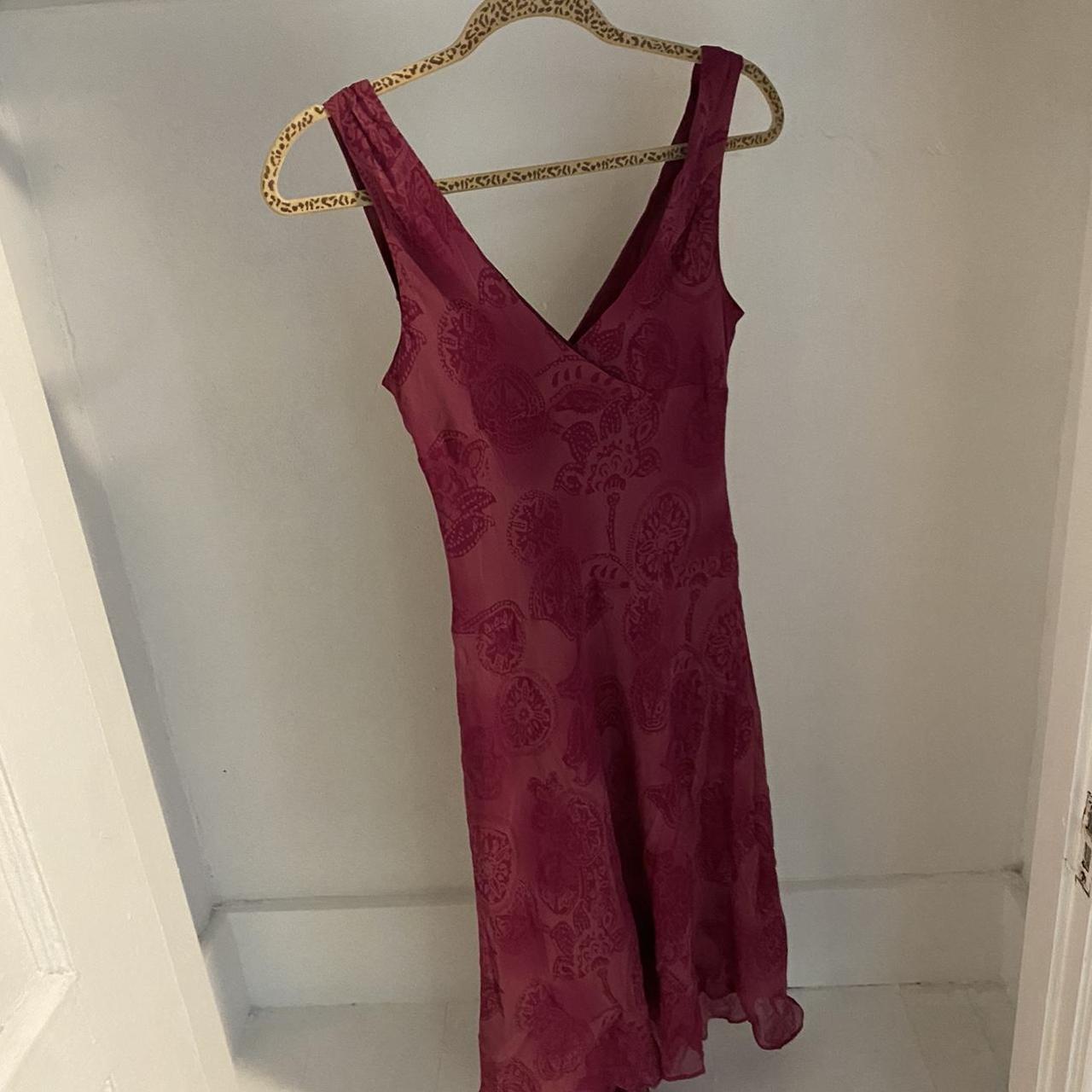 Beautiful burgundy midi dress! Great for nights out... - Depop