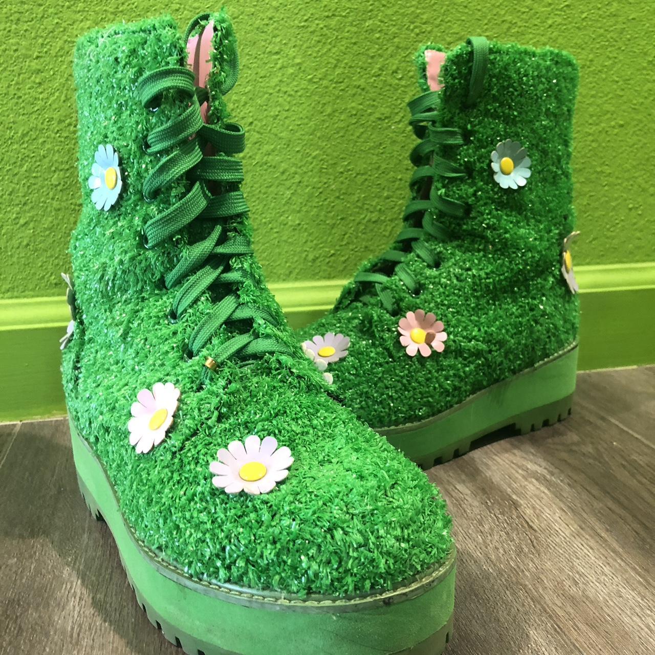 Delia s Women s Green And Pink Boots Depop delia-s-women-s-green-and-pink-boots-depop