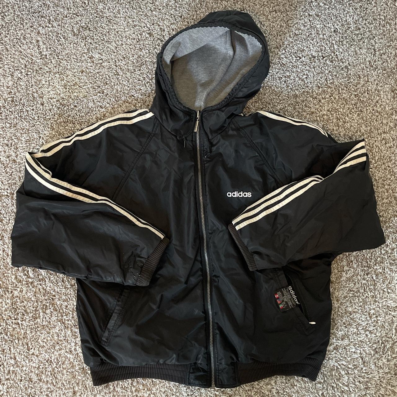 Adidas Men's Black and Grey Jacket | Depop