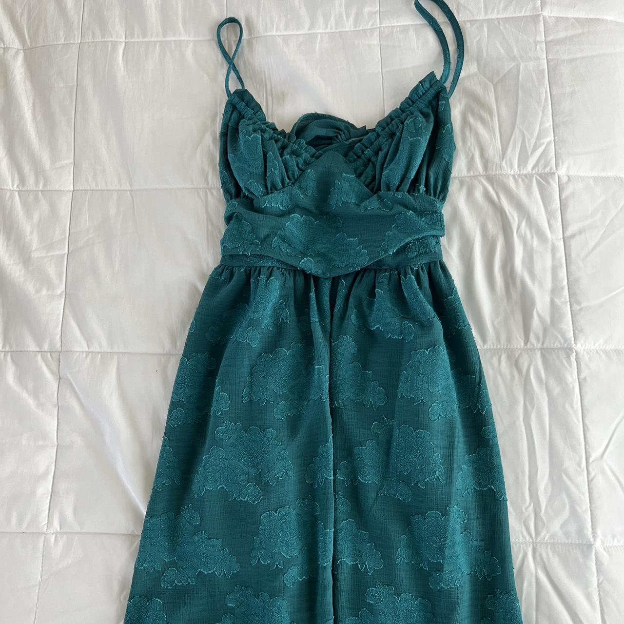 Target Women's Green and Blue Dress Depop