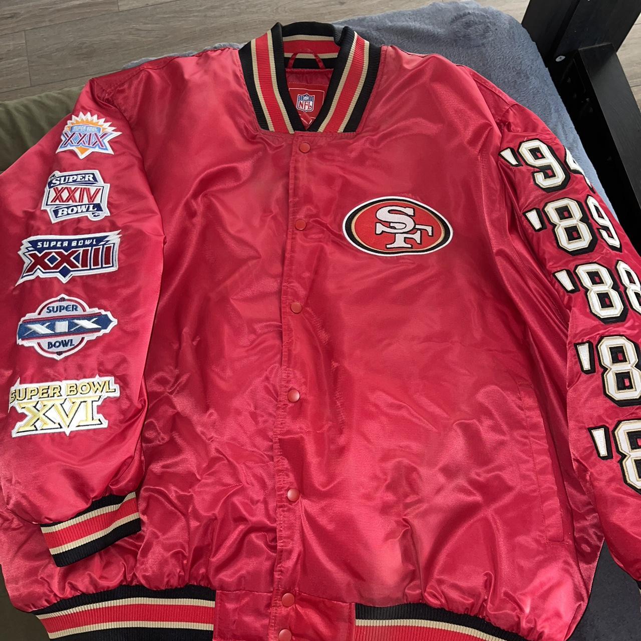 San Francisco 49ers 80s Satin Jacket S / White / Female