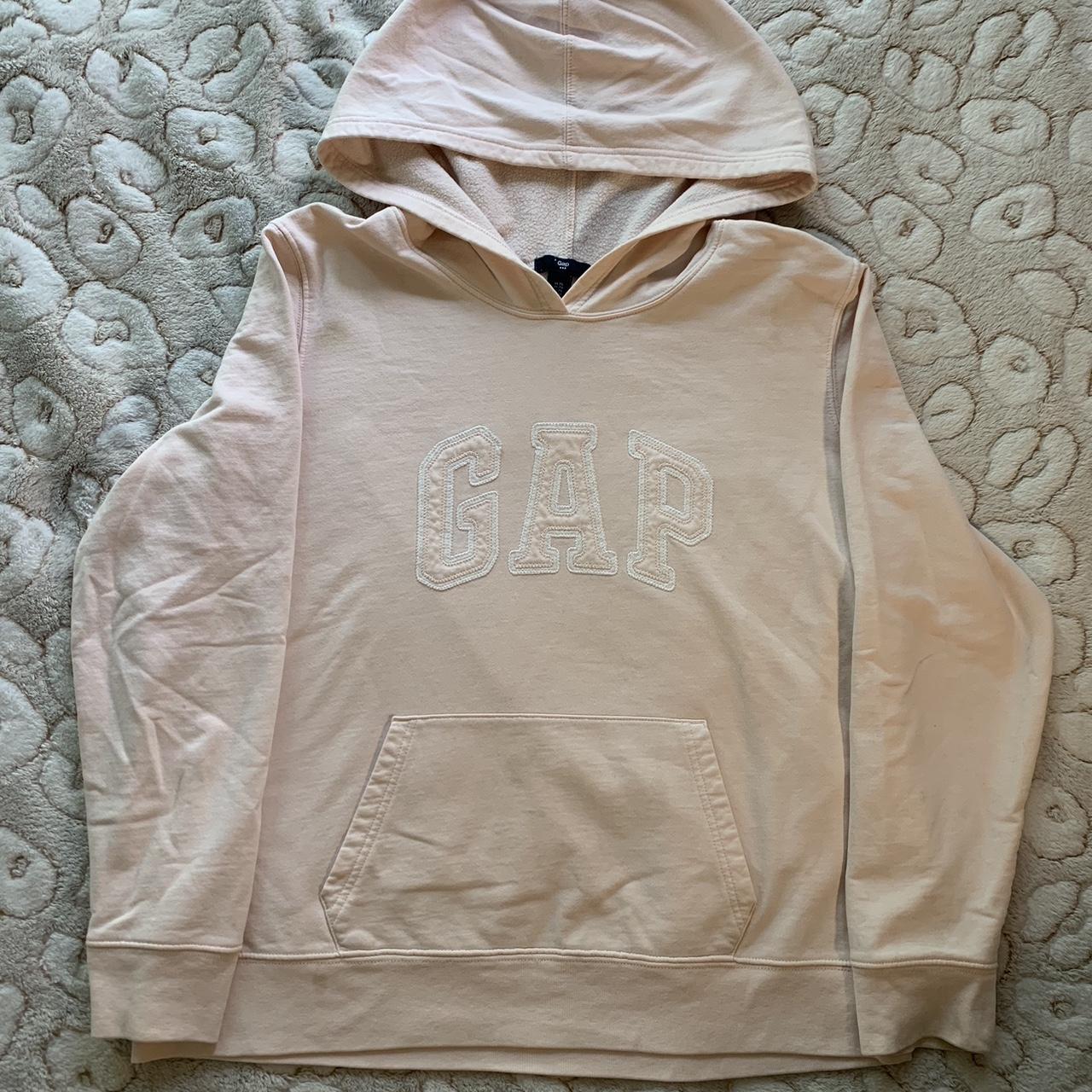 baby pink GAP hoodie Size: says XL but fits more... - Depop