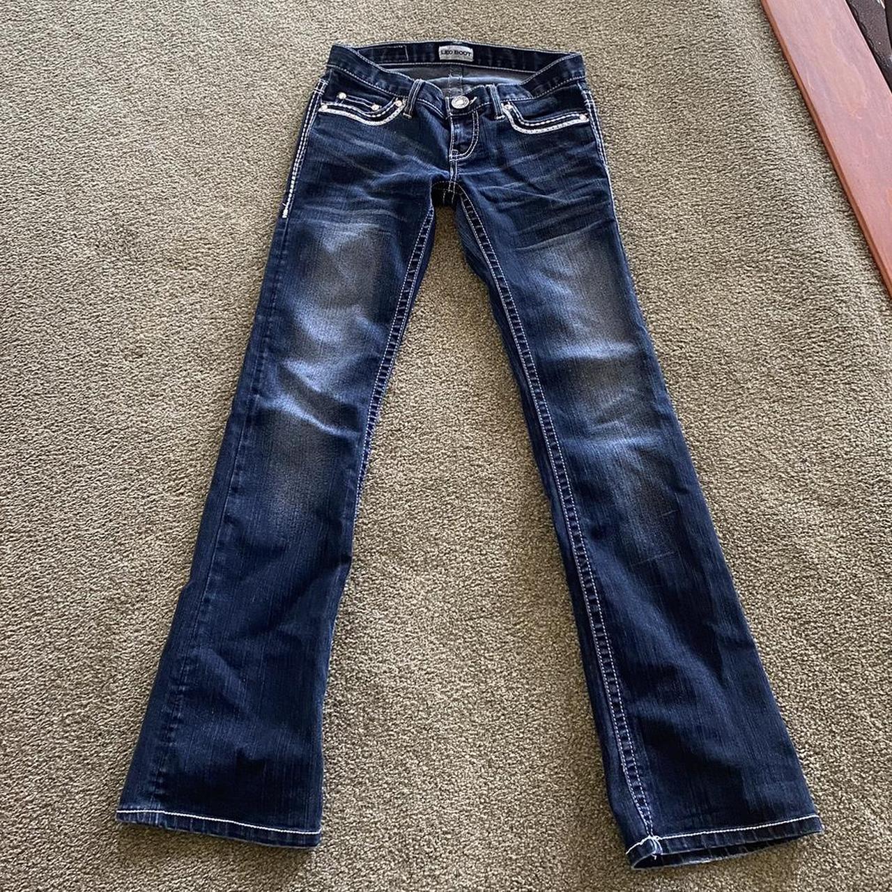 True Religion Women's Blue and Silver Jeans (2)