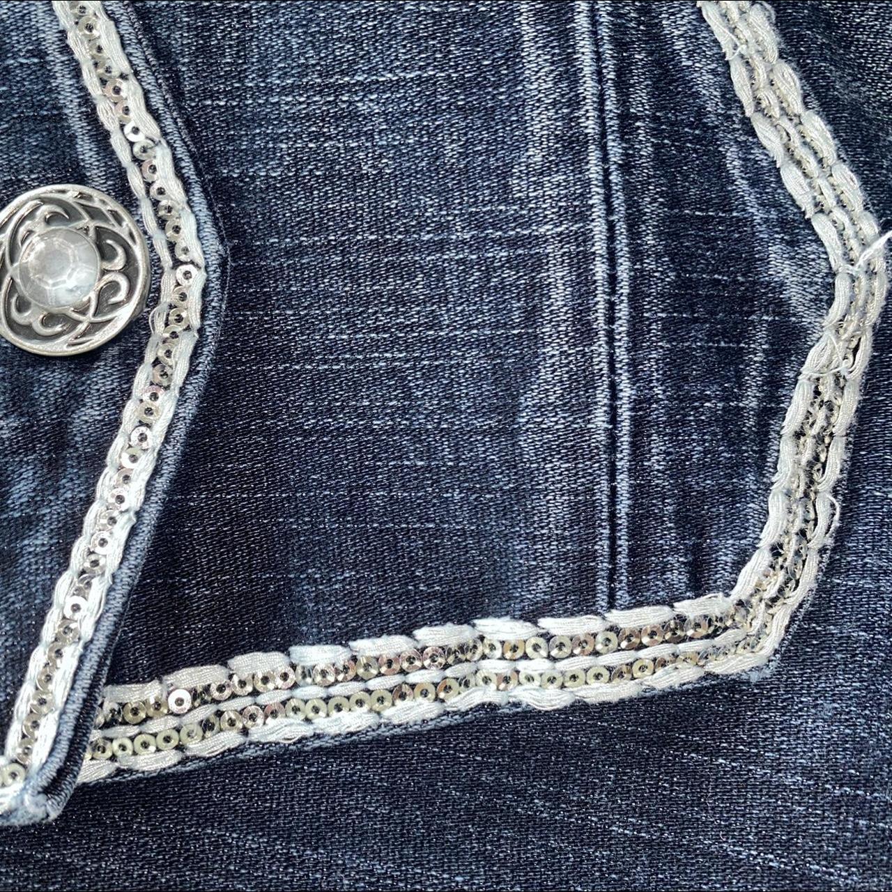 True Religion Women's Blue and Silver Jeans (4)