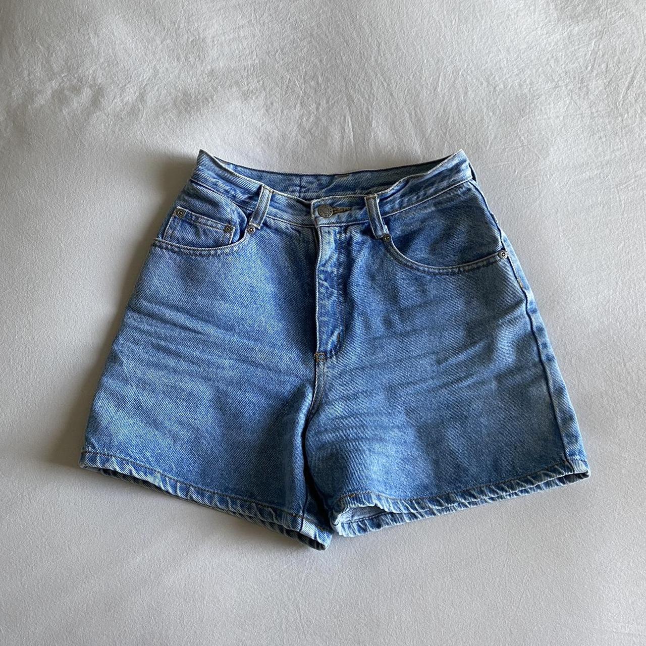 Vintage 90s Esprit denim high waisted shorts in size... - Depop