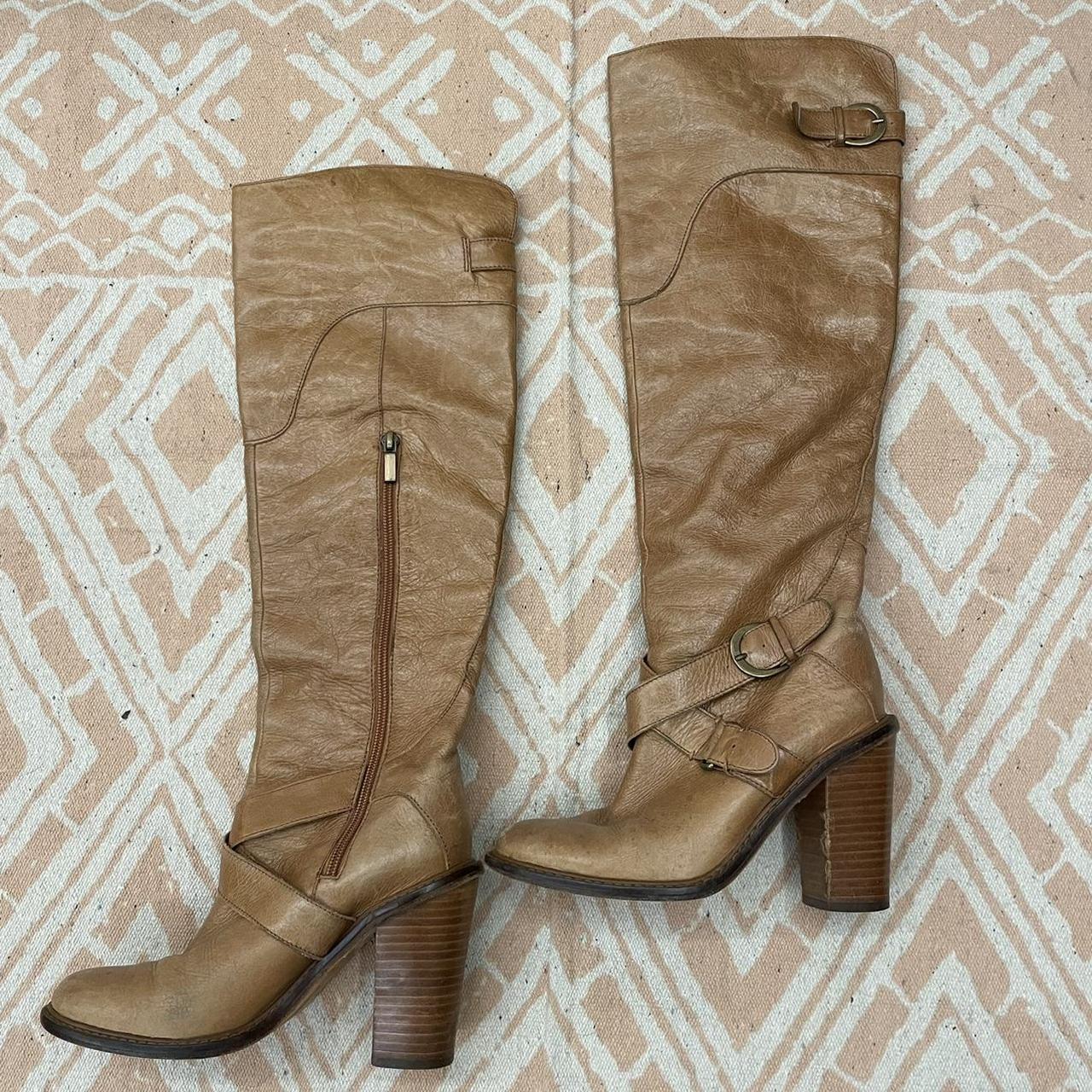 brown and tan boots