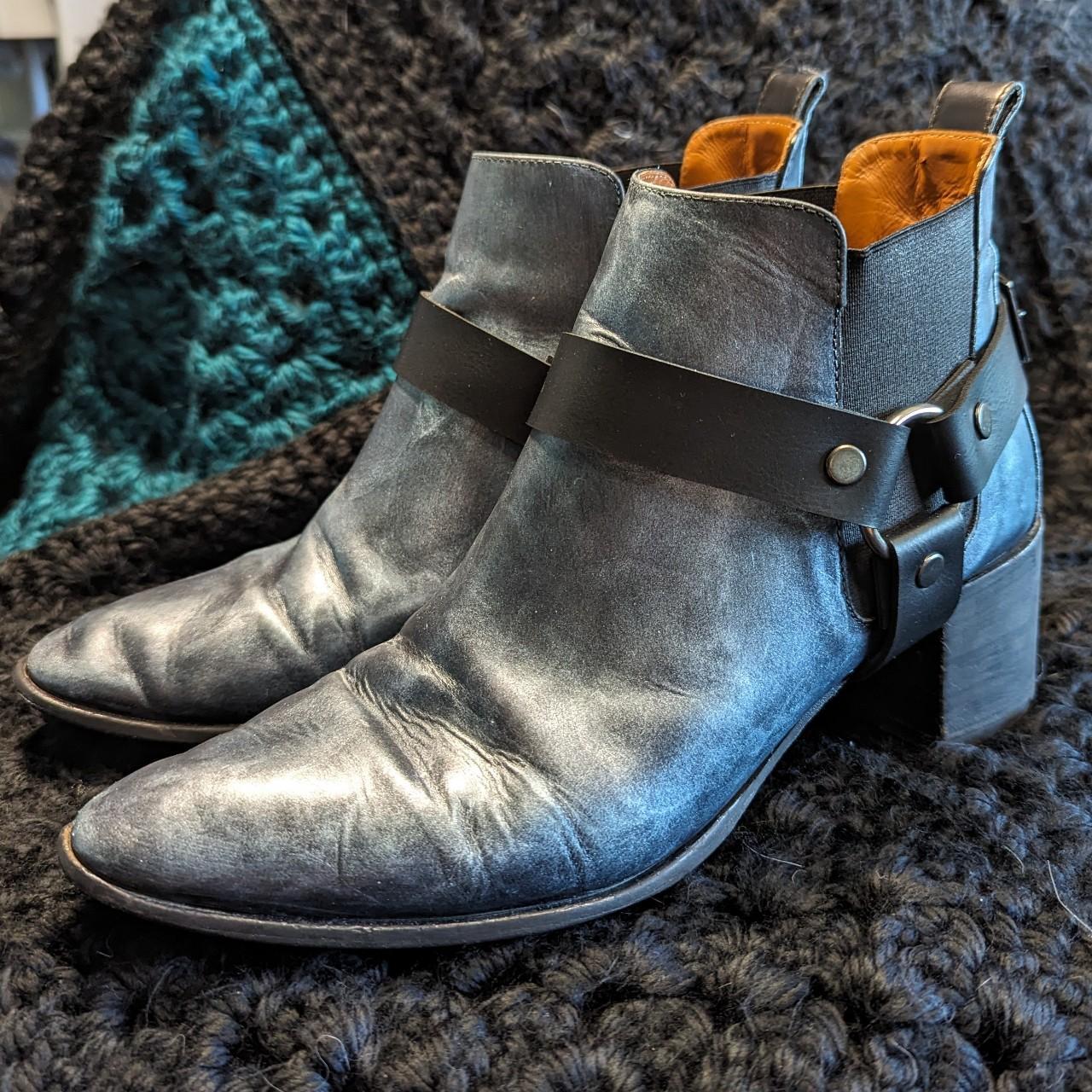 Black and silver chelsea boots hotsell