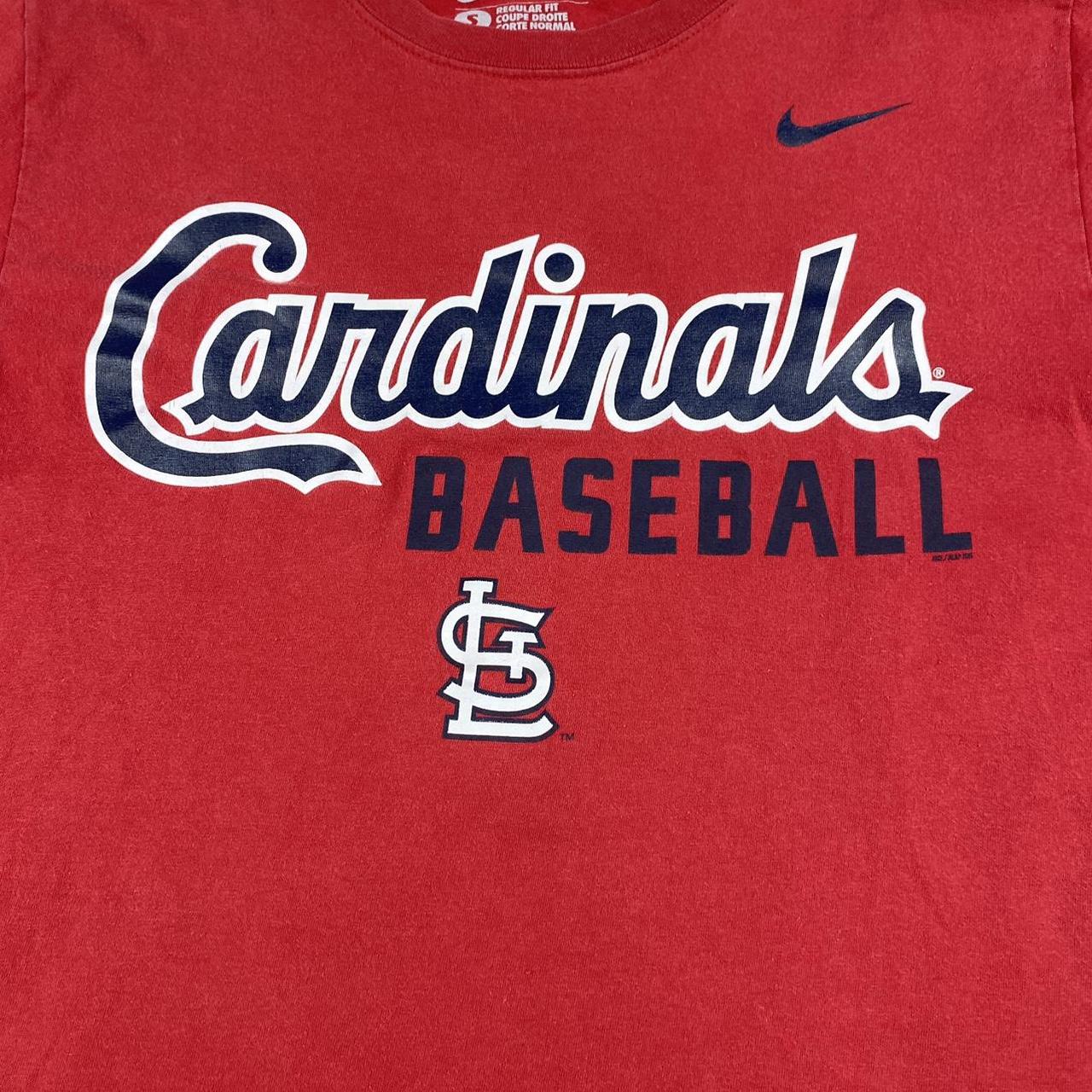St. Louis Cardinals Nike Baseball Dri-Fit Blue Polo - Depop