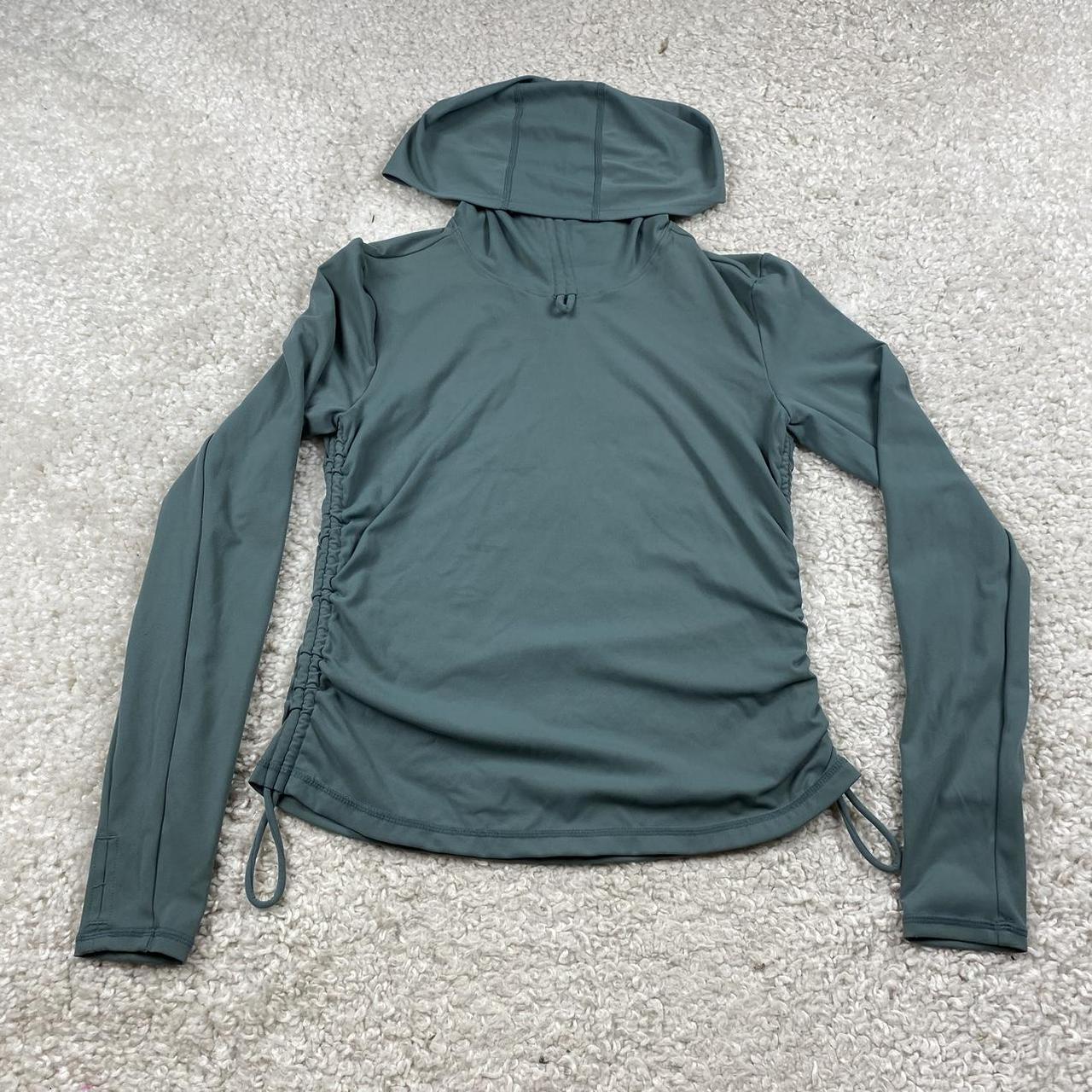 FLX Active Green Nylon Activewear Hoodie Soft &... - Depop