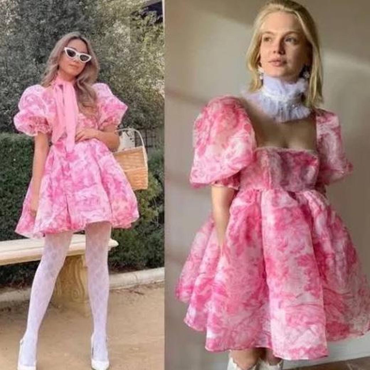 Selkie babydoll toile lace puff dress, like | Depop
