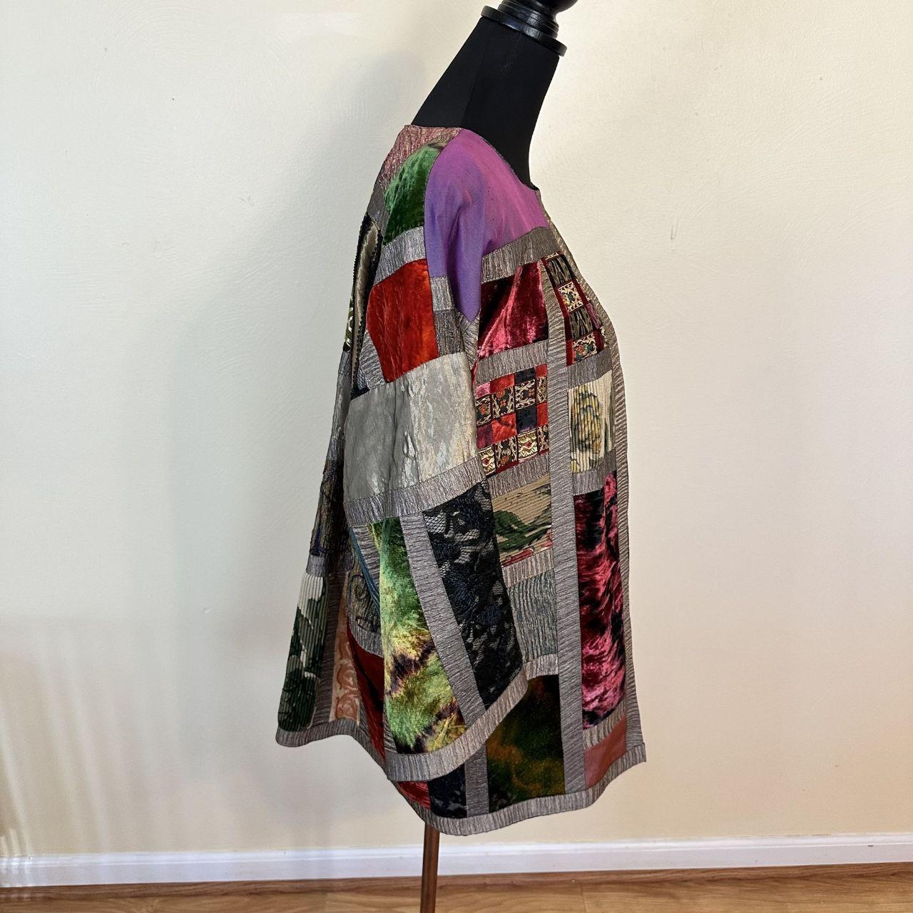 Women's Jacket - Multi - L – Womens Patchwork Kim… - image 7