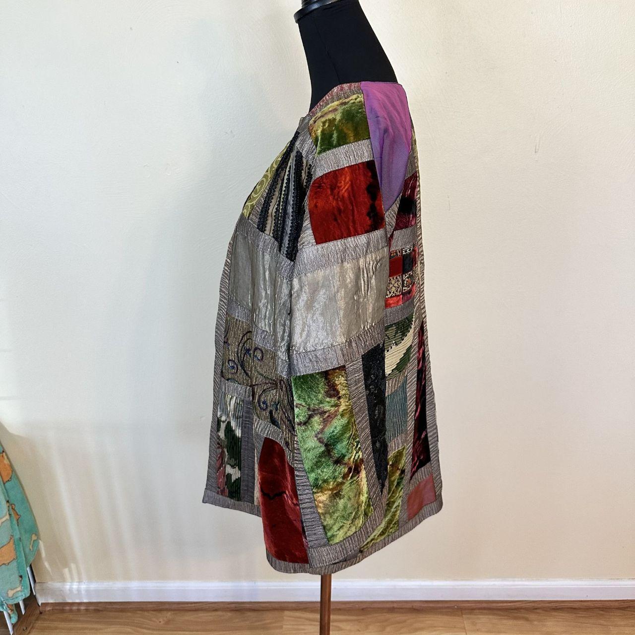 Women's Jacket - Multi - L – Womens Patchwork Kim… - image 5