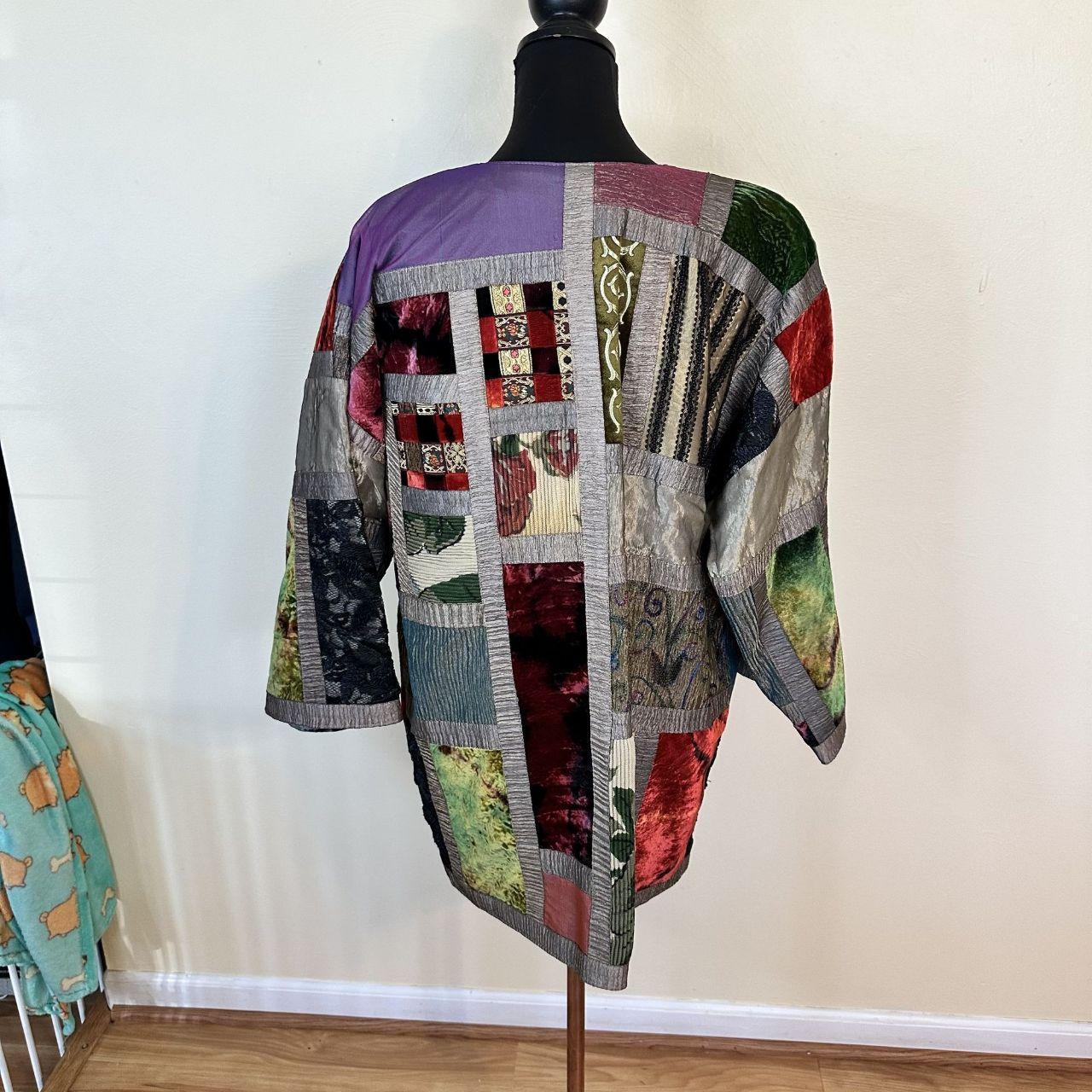 Women's Jacket - Multi - L – Womens Patchwork Kim… - image 6