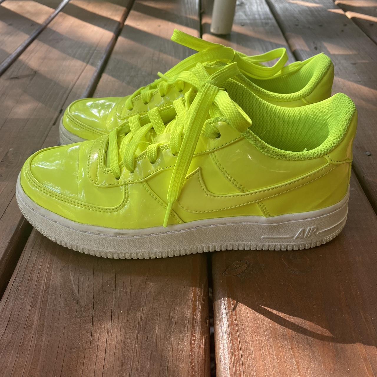 Neon yellow/green UV reactive air force 1s! they're - Depop
