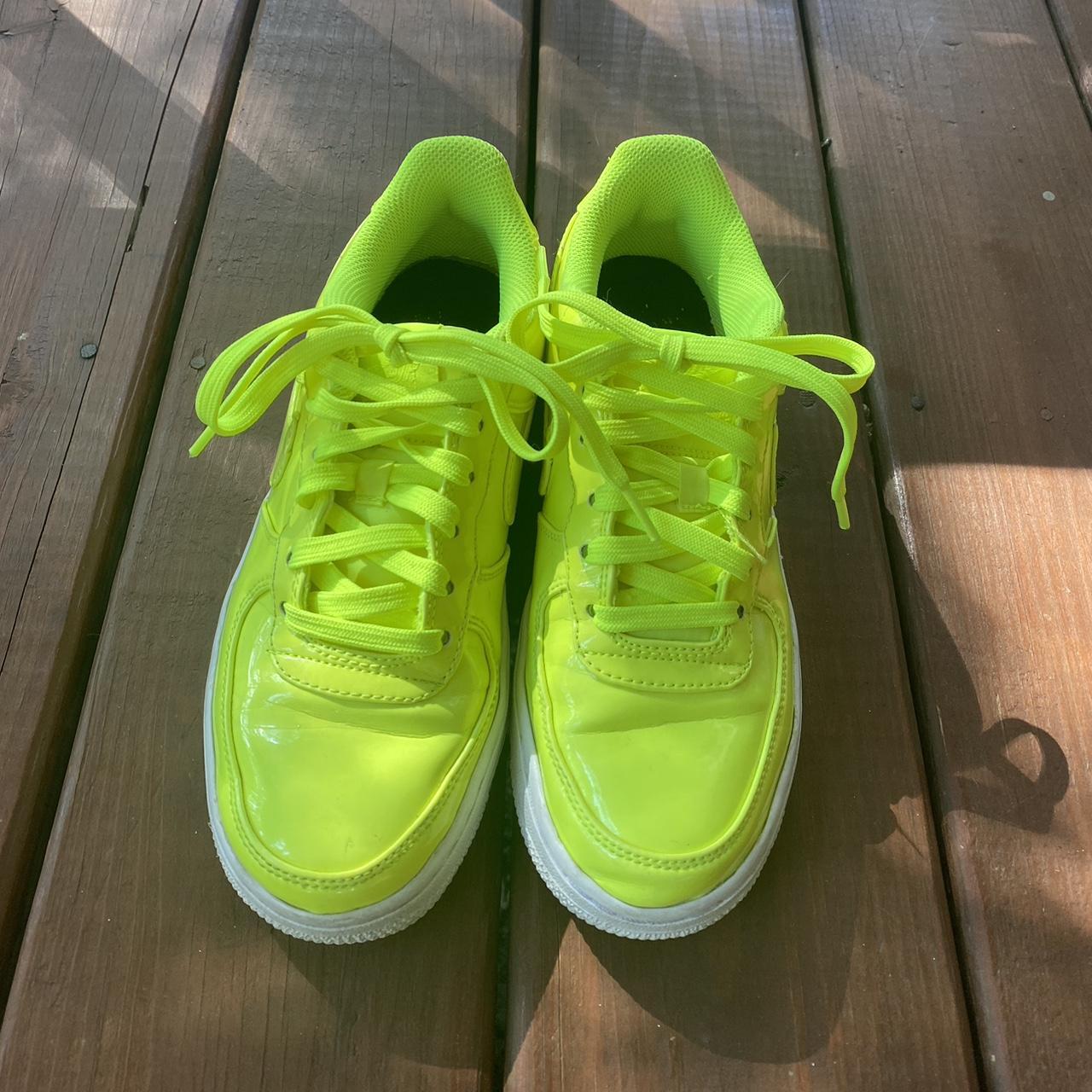 Neon yellow/green UV reactive air force 1s! they're - Depop