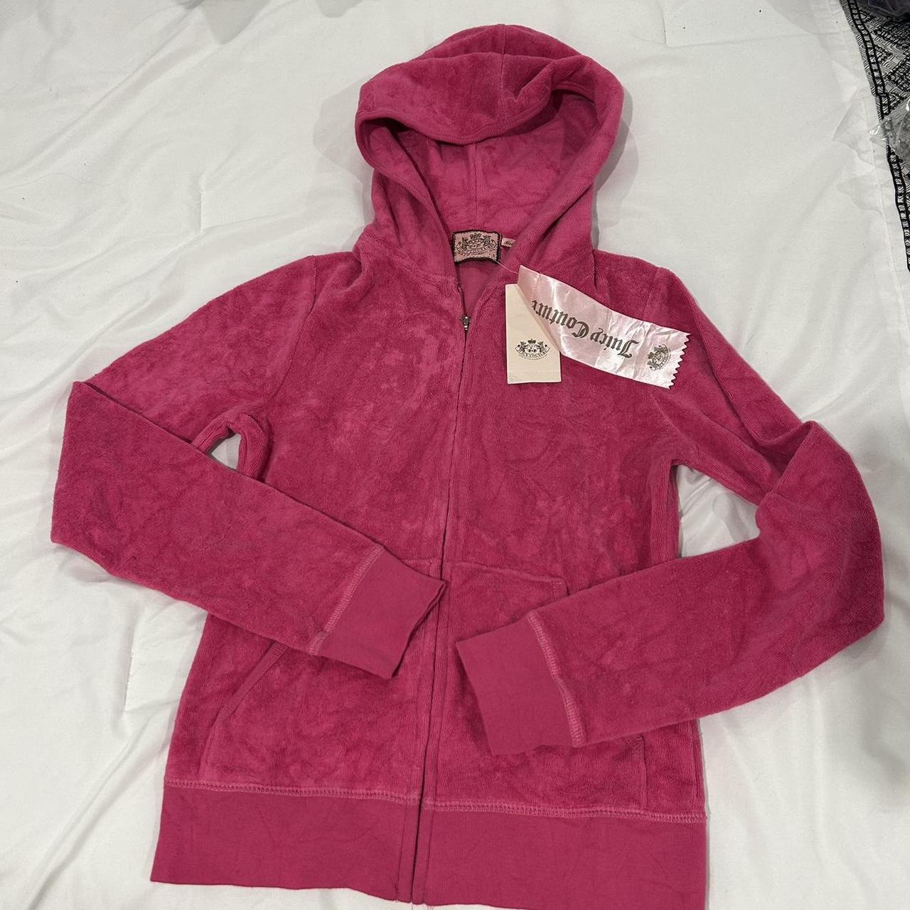 Hot pink juicy Couture Terri hoodie NWT flaw... - Depop