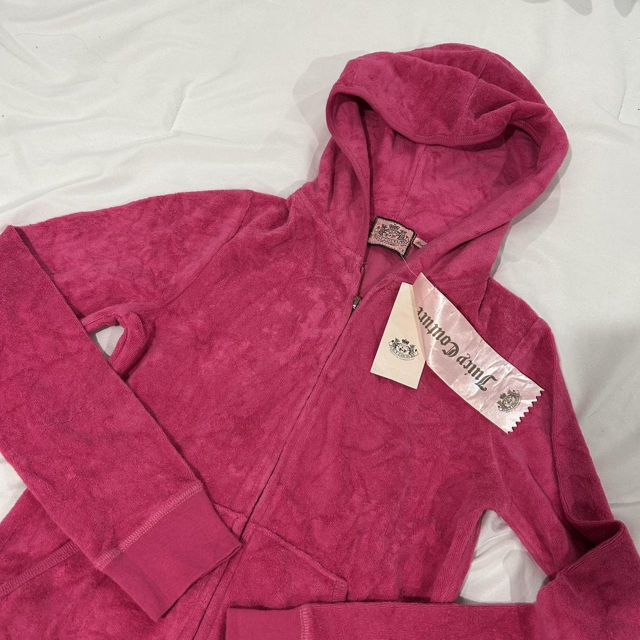 Hot pink juicy Couture Terri hoodie NWT flaw... - Depop