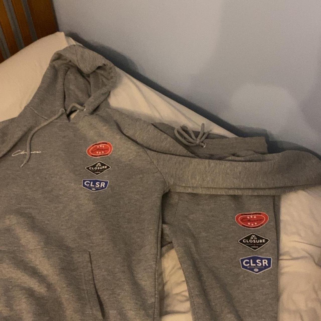 Closure discount grey tracksuit