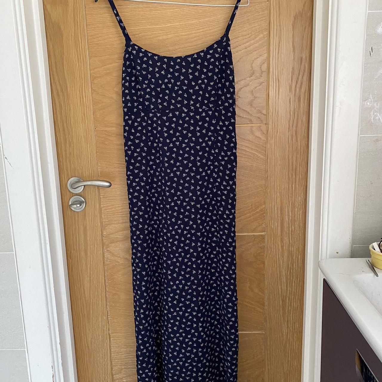 Brandy melville Colleen Slip Dress- rare navy blue... - Depop