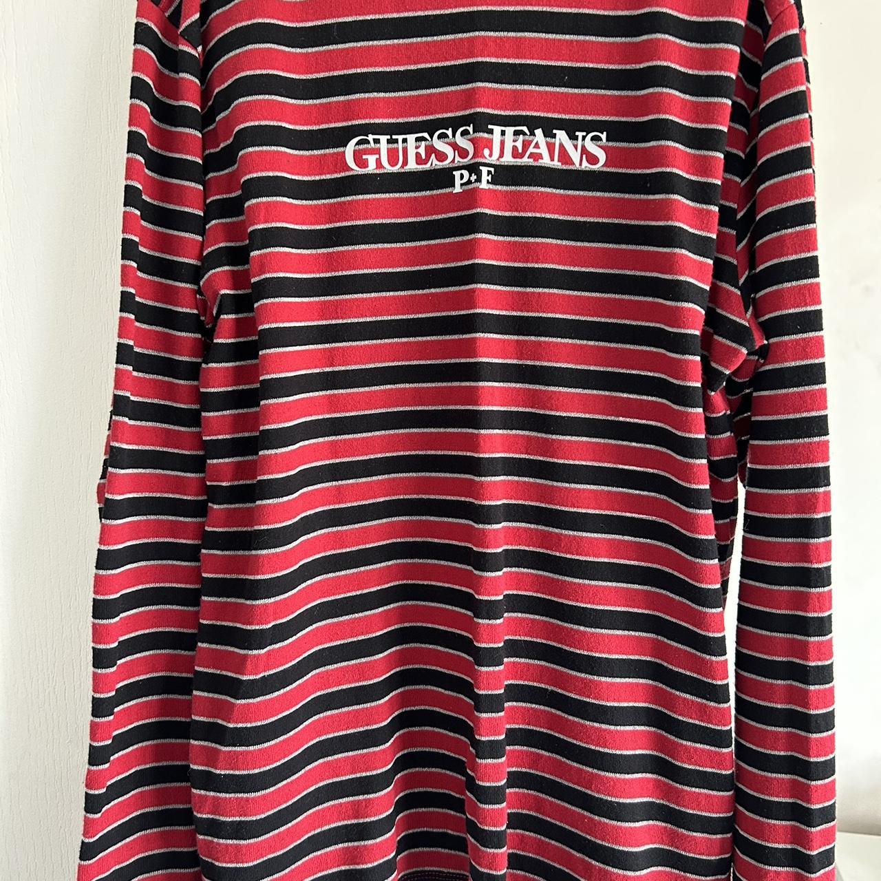 Guess x Places and Faces long sleeve striped shirt... - Depop