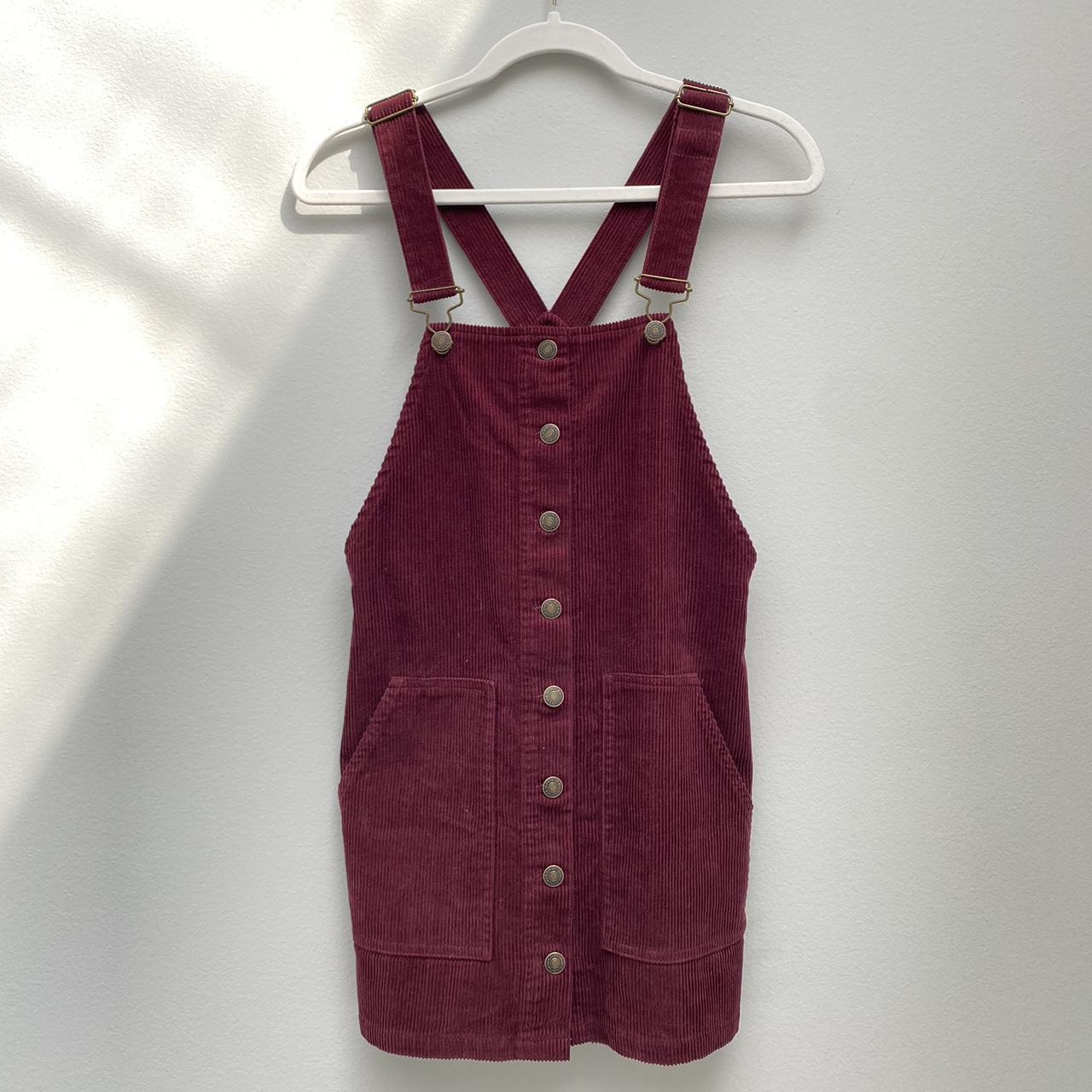 Burgundy corduroy best sale overall dress