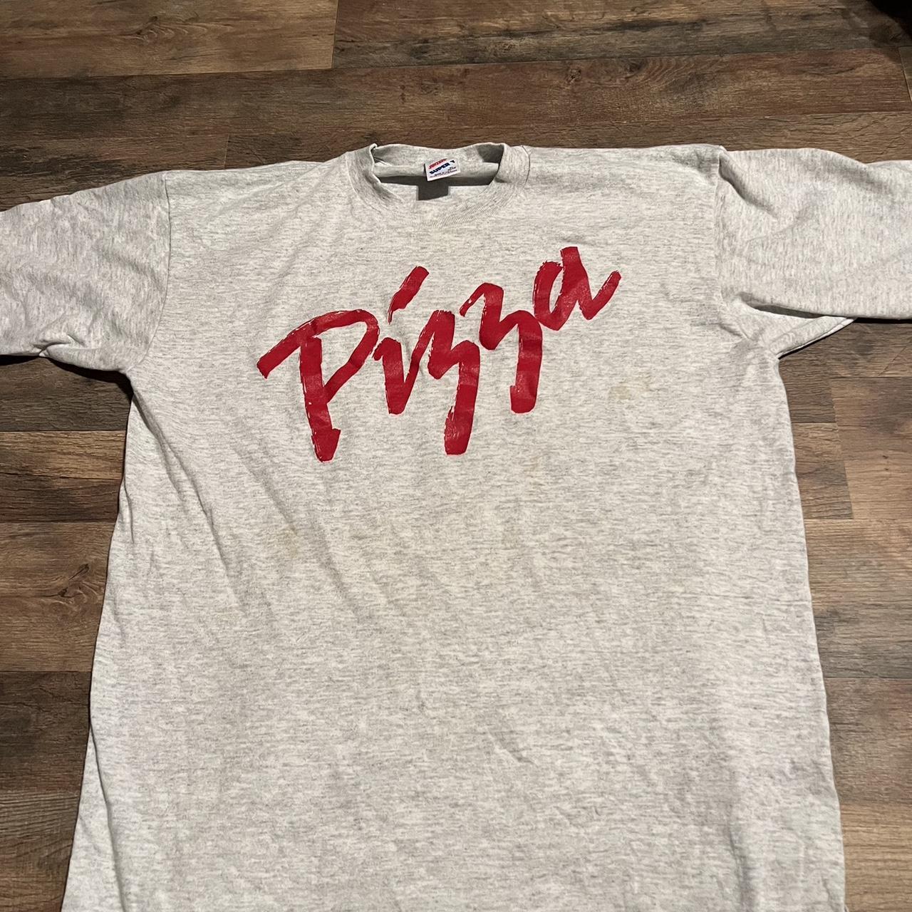 Mens Pizza vintage shirt vintage pizza shop graphic... - Depop