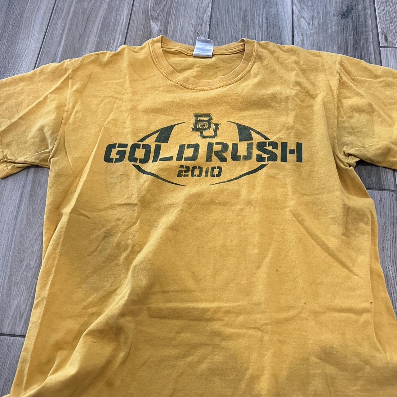 mens Baylor University gold rush vintage graphic... - Depop