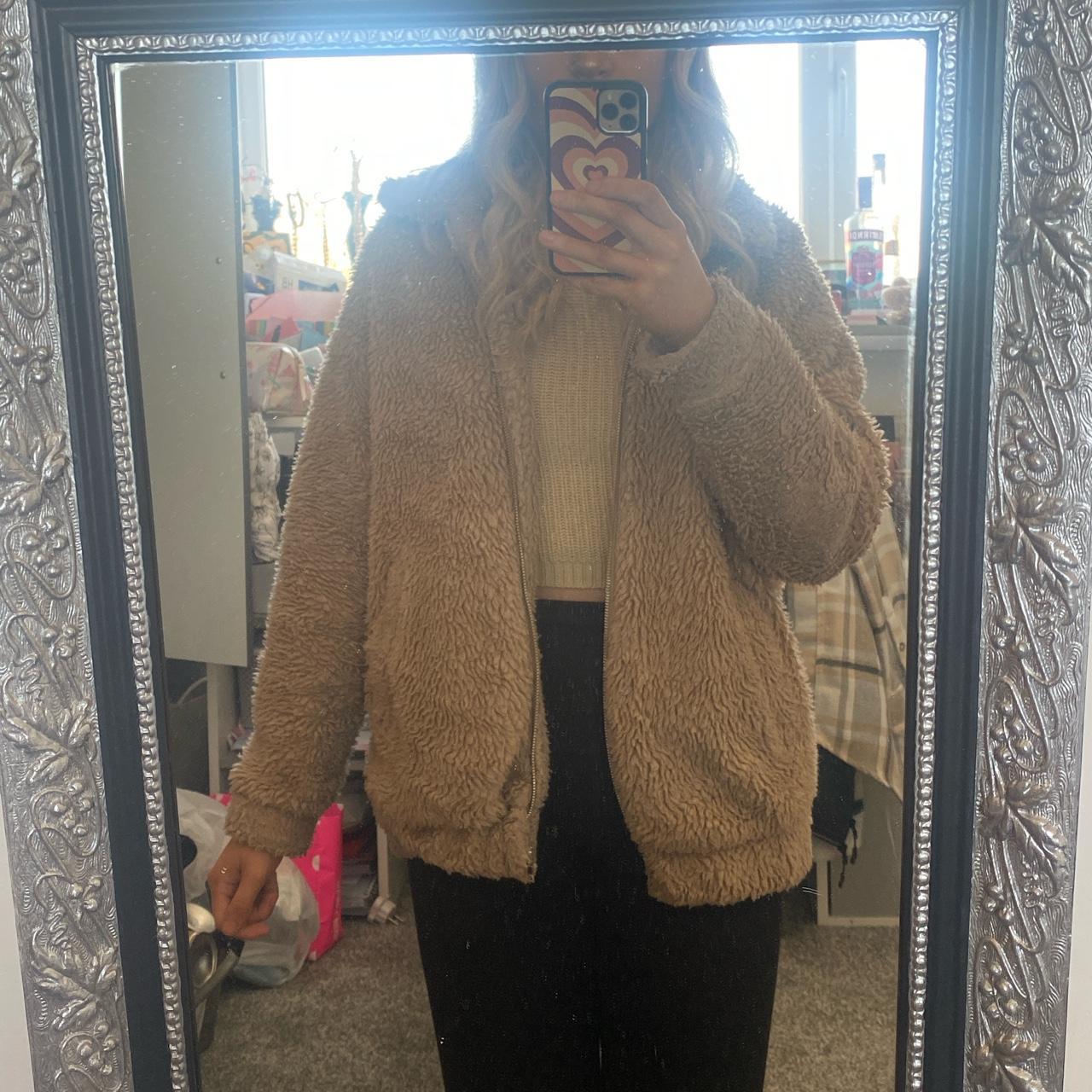 Lovely brown teddy bear coat. Size 8 but room to... Depop
