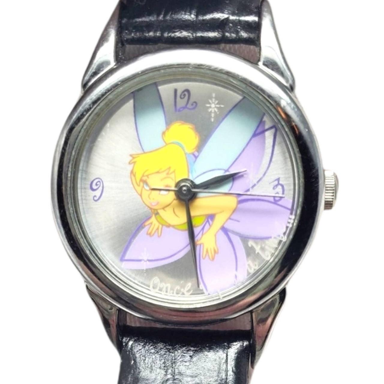 Amazon.com: Disney Women's TK1036 Tinkerbell Hot Pink Sunray Dial Black  Strap Watch : Clothing, Shoes & Jewelry