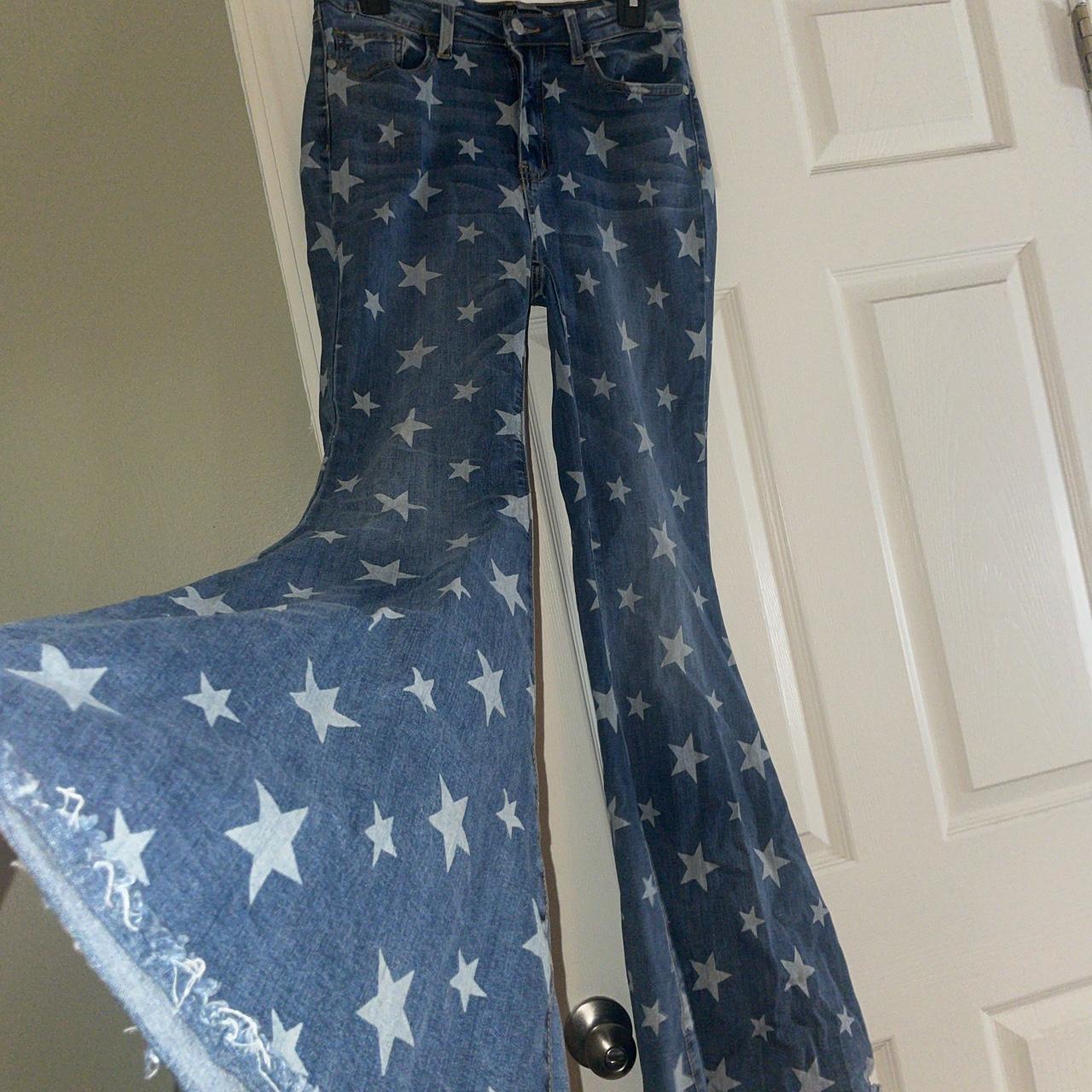 Bell bottom jeans sales with white stars