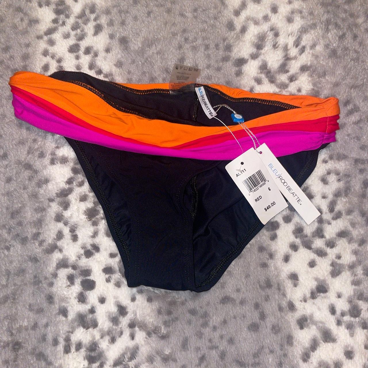 Bleu Rod Beattie Women's Black and Orange Bikini-and-tankini-bottoms
