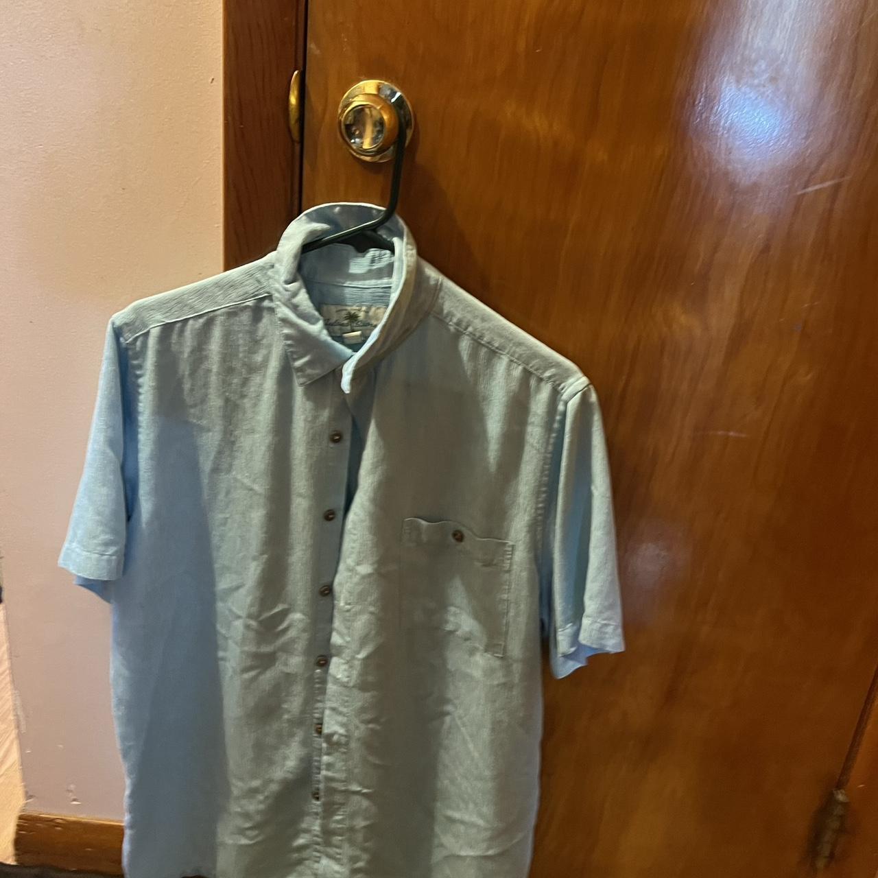 Authentic Louis Vuitton pale blue cotton button-down - Depop