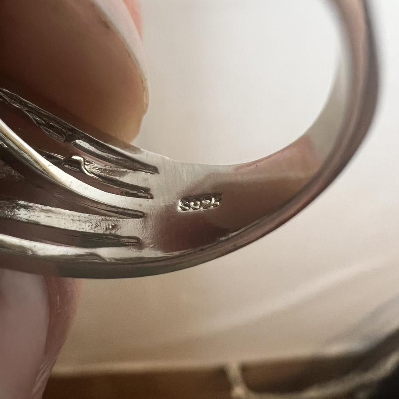 Women's Ring - Silver – Silver snowflake ring wit… - image 3