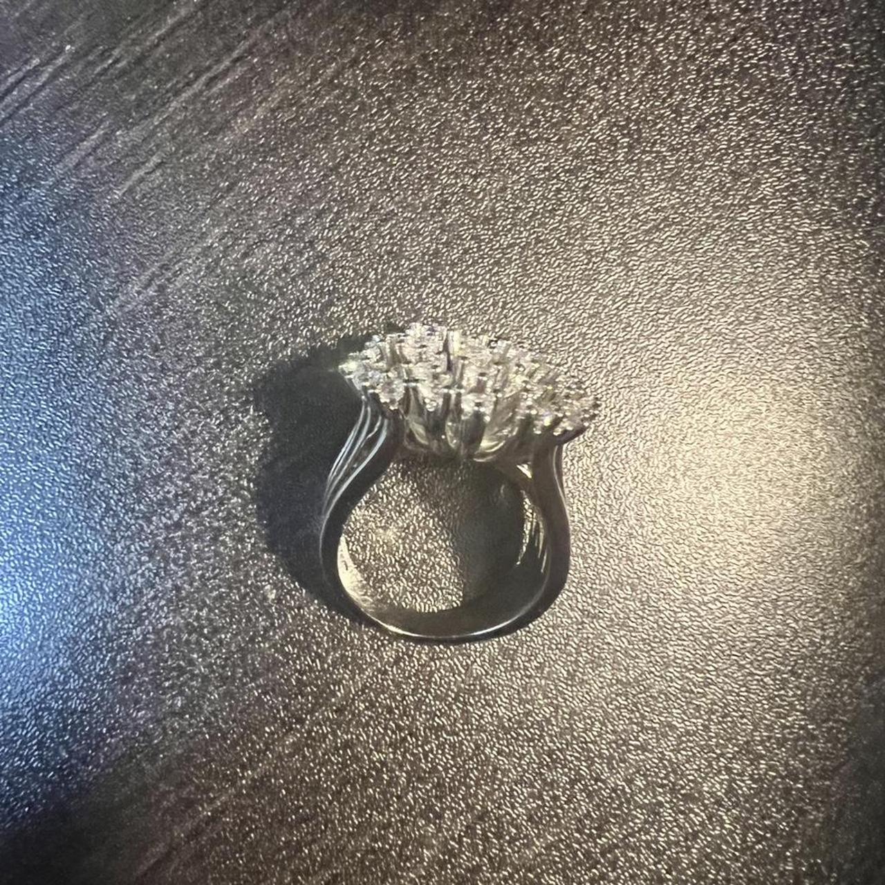 Women's Ring - Silver – Silver snowflake ring wit… - image 7