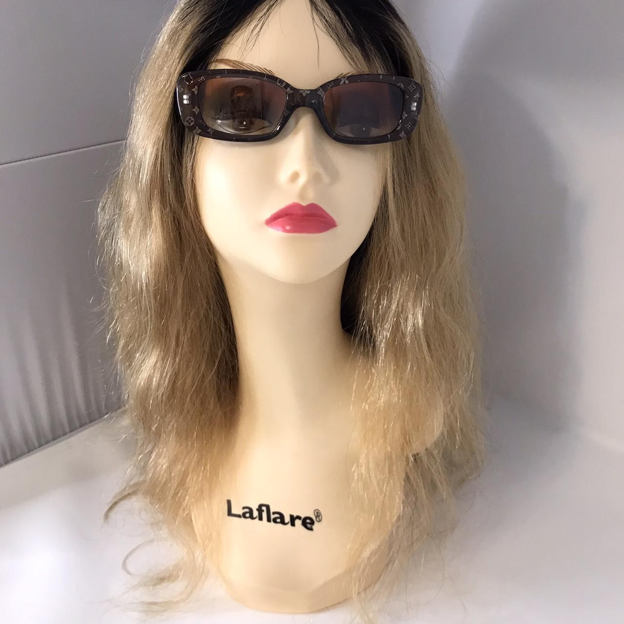 Brown Women's Rectangle Sunglasses Louis Vuitton - Depop