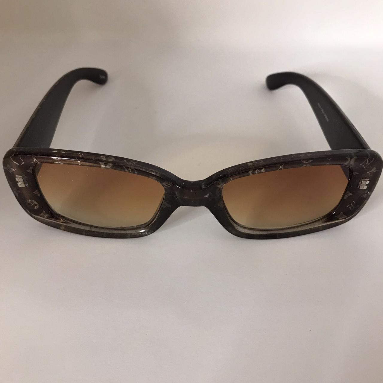 Brown Women's Rectangle Sunglasses Louis Vuitton... - Depop