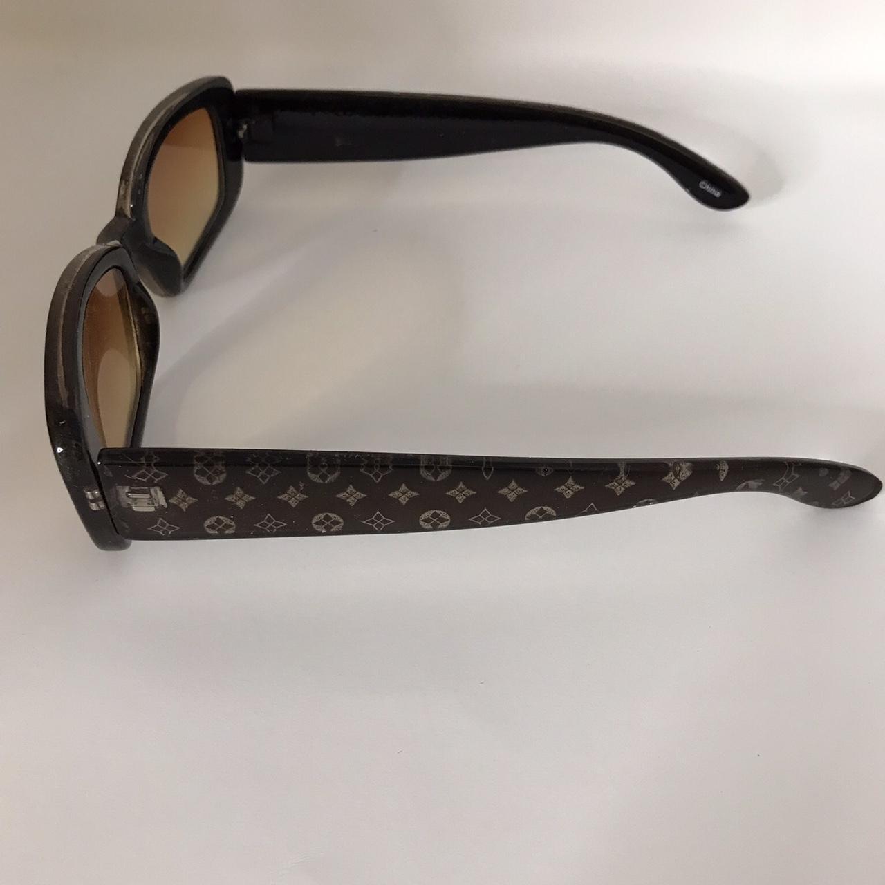 Brown Women's Rectangle Sunglasses Louis Vuitton - Depop