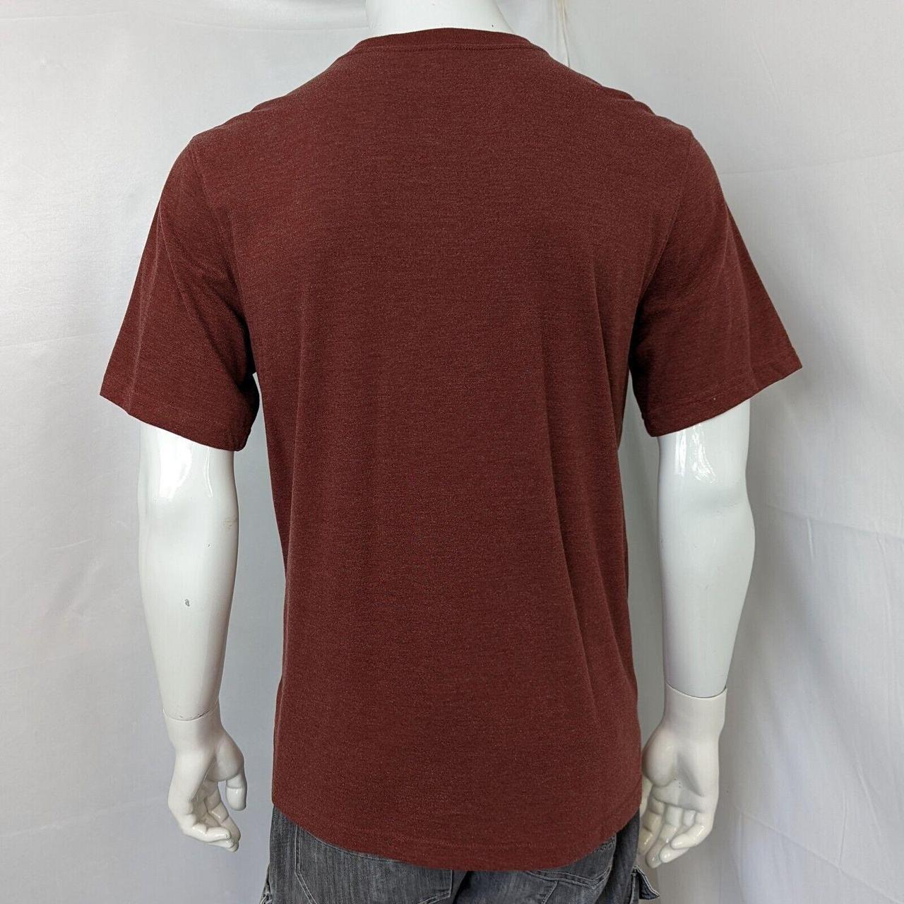Eddie Bauer Men's Burgundy Tshirt Depop