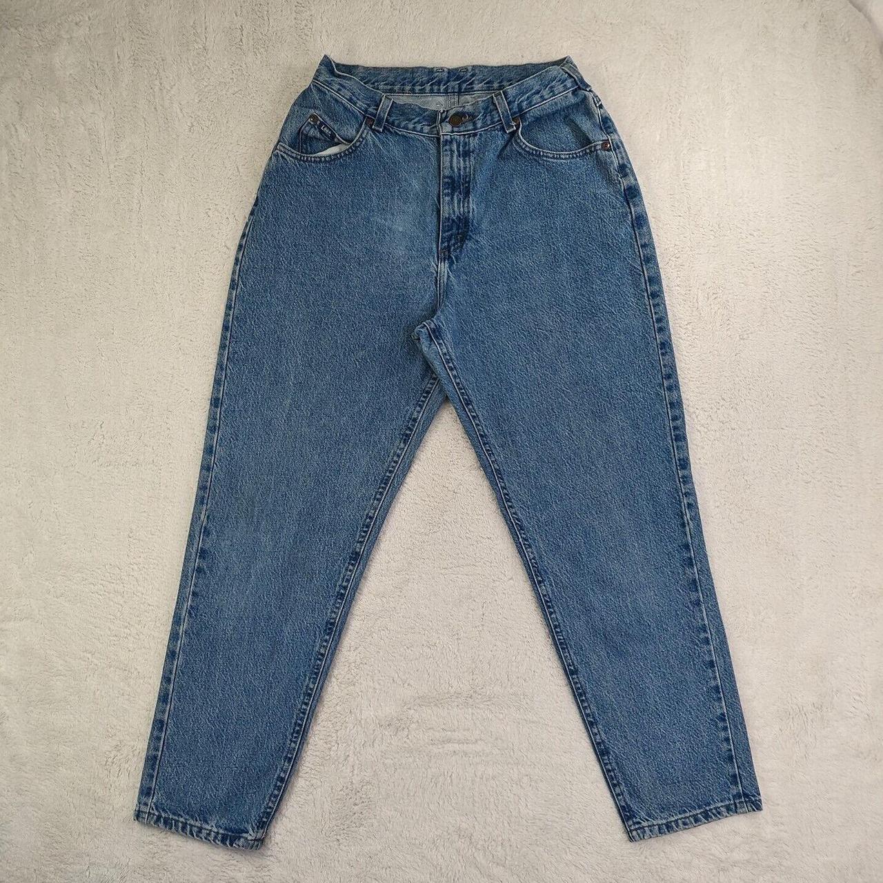 Womens Lee Relaxed Fit Blue Denim Mom Tapered Leg... - Depop