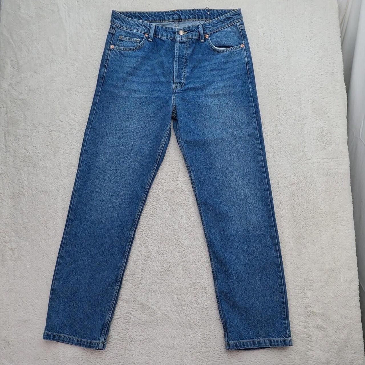 Womens Raey Boyfriend Denim Jeans Blue Straight Leg... - Depop