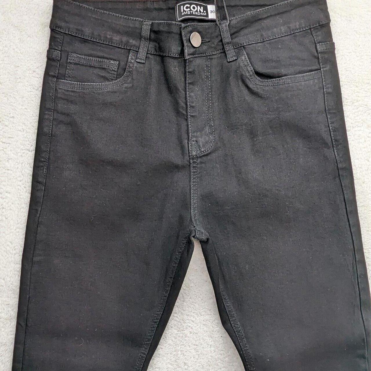 Mens Icon Amsterdam Jeans Black Denim Skinny Slim... - Depop