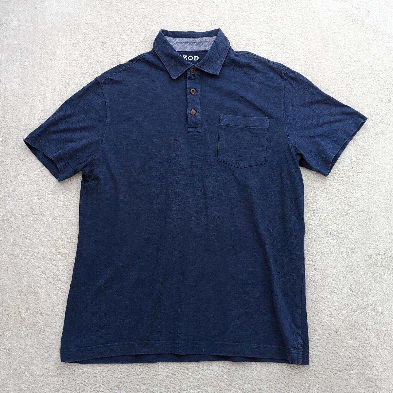 Mens Izod Polo Shirt Regular Fit Short Sleeve Navy... - Depop