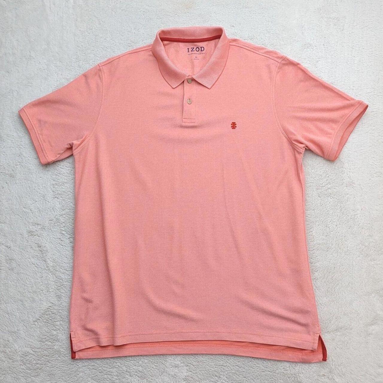 Mens Izod Advantage Polo Shirt Regular Fit Pink... - Depop