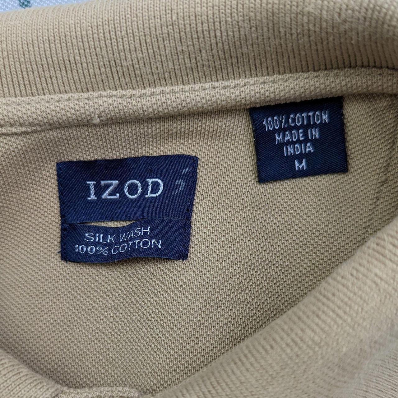 Mens Izod Polo Shirt Short Sleeve Tan 100% Cotton... - Depop