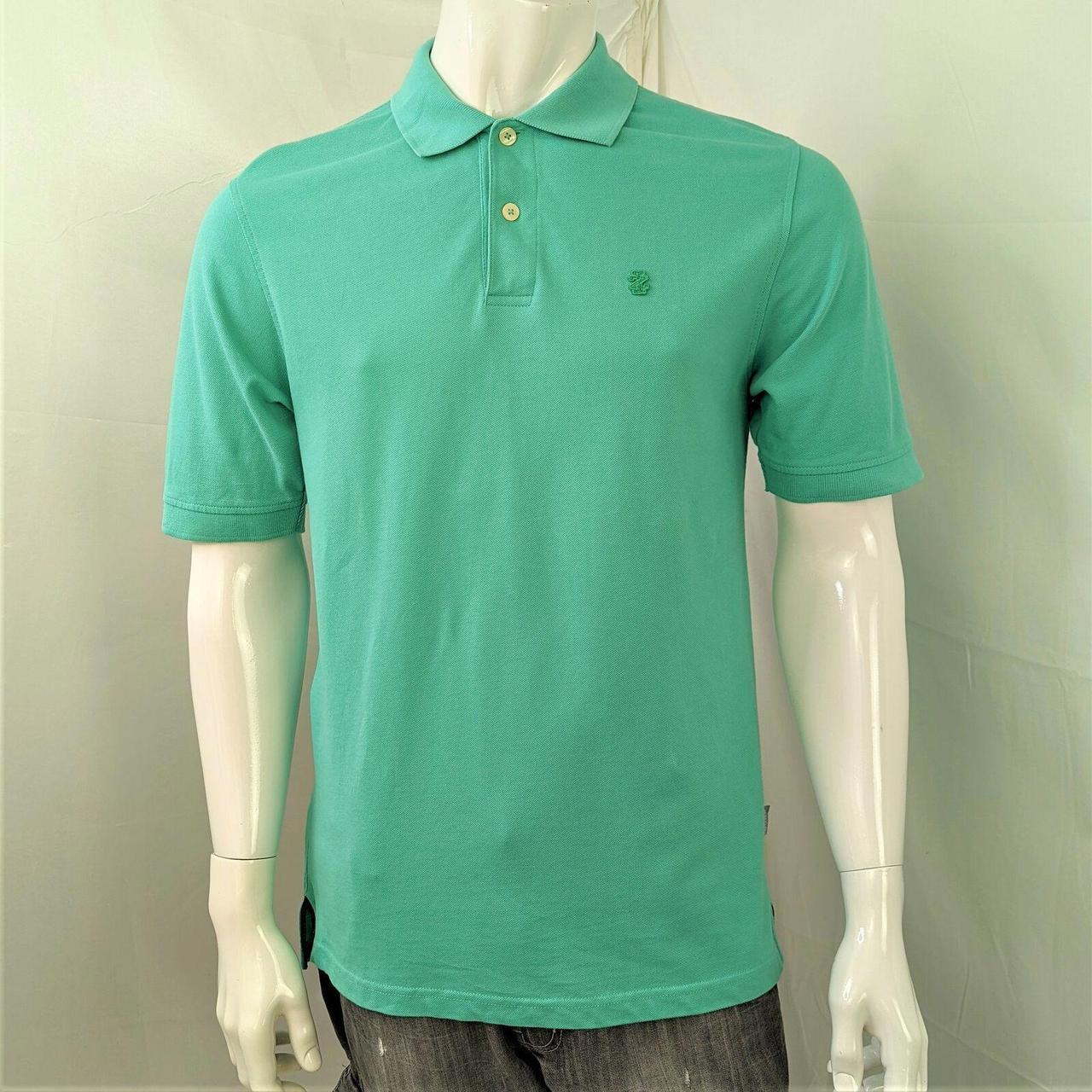 Mens Izod Heritage Polo Shirt Short Sleeve Turquoise... - Depop
